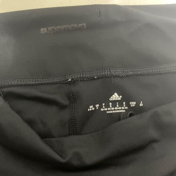 Adidas Perforated Black Supernova Run Leggings size S Black, Reflective - Picture 4 of 8